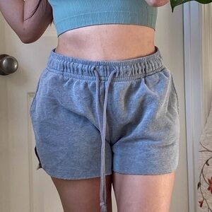wild fable Gray Elastic-Waist Athletic Shorts